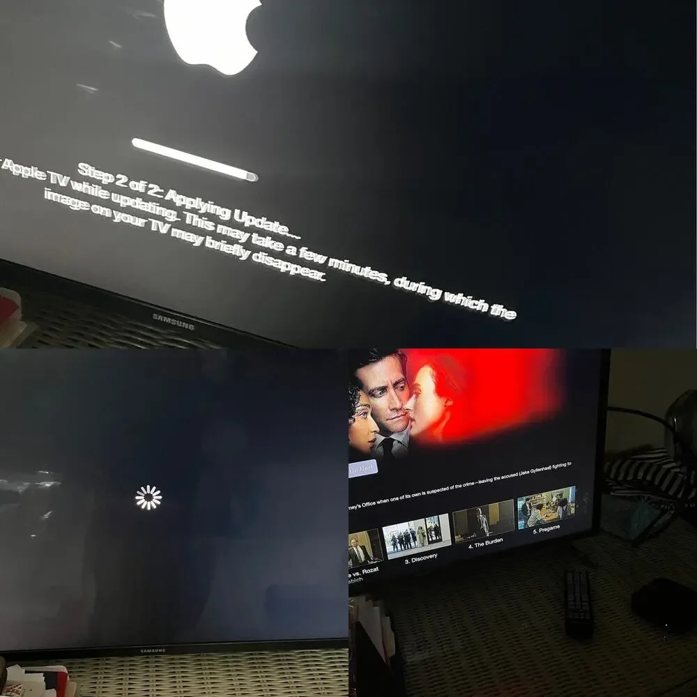 Apple TV 3rd generation HD media, model A1469, with power cable and HDMI cable